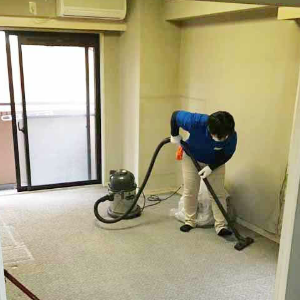 遺品整理後 お部屋の清掃作業